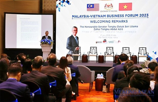 The Malaysia-Vietnam Business Forum is held within the framework of Malaysian Prime Minister Anwar Ibrahim's official visit to Vietnam on July 20-21. (Photo: mekongasean.vn)