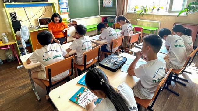 A Vietnamese class at the Eurasian Prodigy Kindergarten Centre in Moscow, Russia. (Photo: Anh Tu)