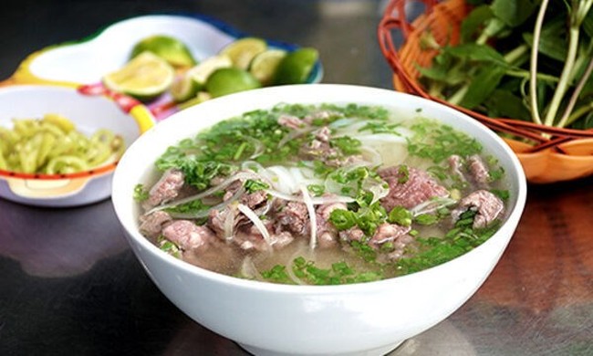A bowl of Pho bo (beef noodle soup) (Photo: VNA)