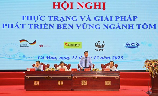 At the conference on the shrimp industry. (Photo: VNA)