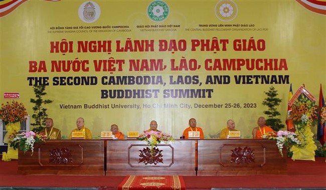 The second Cambodia-Laos-Vietnam Buddhist Summit opens in Ho Chi Minh City on December 25. (Photo: VNA)