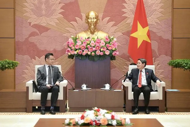 NA Vice Chairman Nguyen Duc Hai (R) and Senator Sherwin T. Gatchalian (Photo: VNA)
