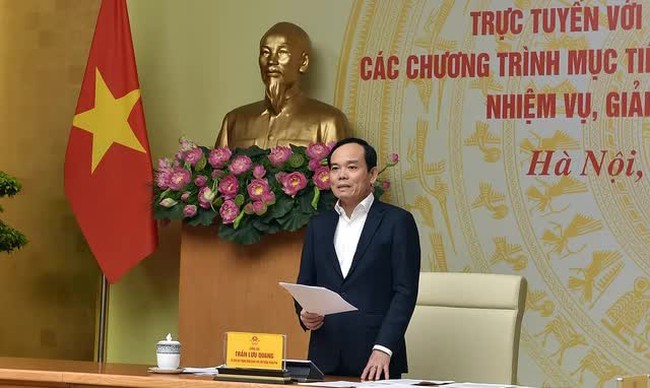 Deputy Prime Minister Tran Luu Quang speaks at the meeting. (Photo: VNA)
