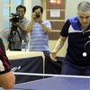 Former world table tennis champion exhausts himself giving signatures to Vietnam fans