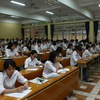 Students take national highschool exams