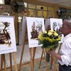 President Ho Chi Minh shown through illustrations