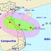 Tropical depression forming over the East Sea