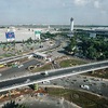 Saigon airport entrance flyovers before opening