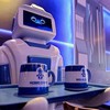 Robot works at Hanoi coffee shop
