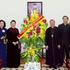 NA Chairwoman extends Christmas greetings to Hanoi Archdiocese
