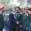 President visits Political Officers College
