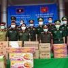 Food, medical supplies presented to border forces in Lao province