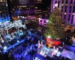 45.000 bóng đèn LED thắp sáng cây thông Noel ở Rockefeller