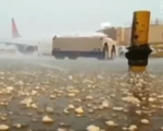 Hàng loạt chuyến bay ở Kansas (Mỹ) bị hoãn, hủy do mưa đá