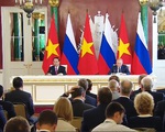 Chủ tịch nước Trần Đại Quang và Tổng thống V. Putin gặp gỡ báo chí