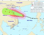 Tâm bão số 10 cách bờ biển các tỉnh từ Hà Tĩnh đến Quảng Bình khoảng 600km