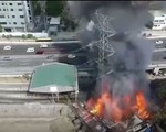Cháy và sập tháp tín hiệu tại Philippines