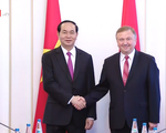Chủ tịch nước Trần Đại Quang hội kiến Thủ tướng Belarus Kobyakov