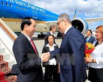 Chủ tịch nước Trần Đại Quang bắt đầu chuyến thăm chính thức Liên bang Nga
