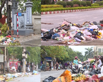 Rác thải ngập đường thị xã Sơn Tây: Do người dân chặn xe rác vào bãi