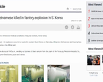2 người Việt thiệt mạng trong vụ nổ nhà máy ở Hàn Quốc