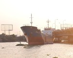 Tàu hàng trọng tải lớn trôi và đâm vào cầu Đồng Nai