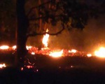 Rừng Tà Cú vẫn đang tiếp tục cháy