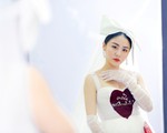 Văn Mai Hương mặc váy cưới, hóa cô dâu xinh đẹp trên truyền hình
