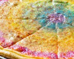 Độc đáo bánh pizza 7 sắc cầu vồng