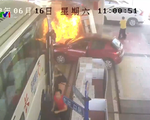 Trung Quốc: Nhân viên giải cứu trạm xăng bị cháy trong 38 giây