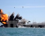 Iran tập trận gần eo biển Hormuz