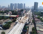 Lắp đặt ray tàu tuyến metro số 3 ga Hà Nội - Nhổn
