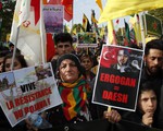 Tuần hành trên khắp châu Âu phản đối Thổ Nhĩ Kỳ tấn công Syria