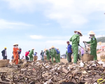 Hàng chục tấn rác đại dương trôi dạt vào bờ biển Vũng Tàu