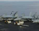 Tàu sân bay Mỹ hoạt động huấn luyện trên biển Arab