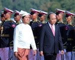 Lễ đón Thủ tướng Nguyễn Xuân Phúc thăm chính thức Myanmar