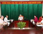 Đồng chí Tổng Bí thư, Chủ tịch nước Nguyễn Phú Trọng chủ trì họp lãnh đạo chủ chốt