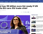 EU có thể trả đũa 35 tỷ Euro với thuế ô tô của Mỹ