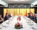 Thủ tướng Phạm Minh Chính tiếp cựu Thủ tướng Nhật Bản Suga Yoshihide và Chủ tịch Liên minh Nghị sĩ hữu nghị Nhật - Việt Nikai Toshihiro