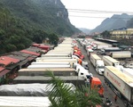 Hàng nghìn container nông sản xếp hàng chờ thông quan qua cửa khẩu