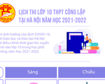 [INFOGRAPHIC] Lịch thi lớp 10 THPT công lập tại Hà Nội năm học 2021-2022