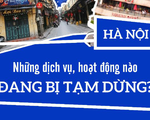 [INFOGRAPHIC] Những dịch vụ, hoạt động nào ở Hà Nội bị tạm dừng?