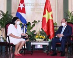 Chủ tịch nước Nguyễn Xuân Phúc tiếp các tổ chức hữu nghị Cuba-Việt Nam