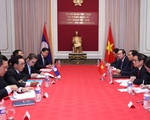 Thủ tướng Phạm Minh Chính gặp Thủ tướng Lào Phankham Viphavanh