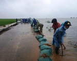 Bộ đội đắp đê ngăn lũ cứu lúa, đảm bảo giao thông vùng lũ