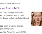 Amber Heard bị đổi tên thành 'Amber Turd' trên trang IMDB