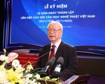 Tổng Bí thư dự lễ kỷ niệm 75 năm thành lập Liên hiệp các Hội Văn học nghệ thuật Việt Nam