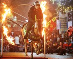 Cảnh sát cơ động kỵ binh trình diễn nhân kỷ niệm 140 năm Khởi nghĩa Yên Thế