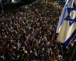 10.000 người Israel xuống đường biểu tình thúc giục Thủ tướng giải cứu con tin