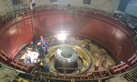 Rotor installed in Lai Chau hydro power plant